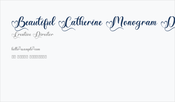 Beautiful Catherine Monogram De Business Card