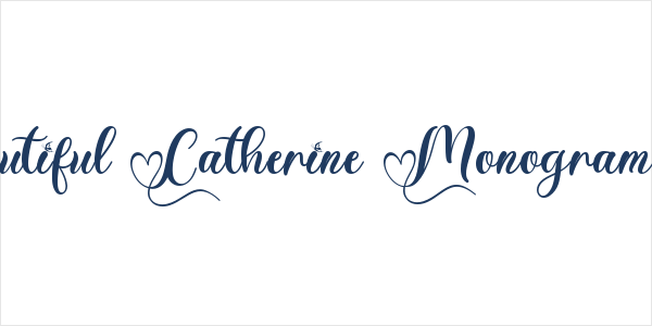 Beautiful Catherine Monogram De Logo
