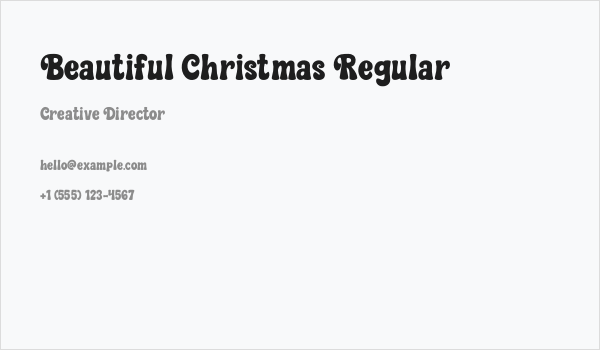 Beautiful Christmas Regular Business Card