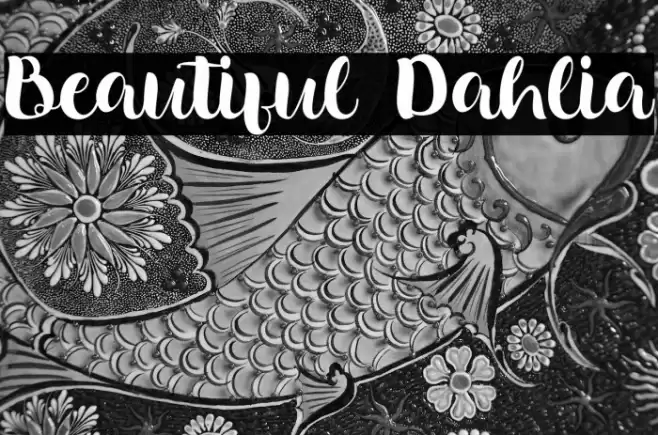 Beautiful Dahlia Font examples