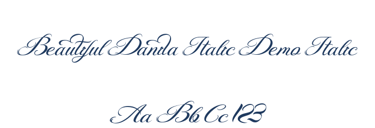 Beautiful Danila Italic Demo Italic Font Preview