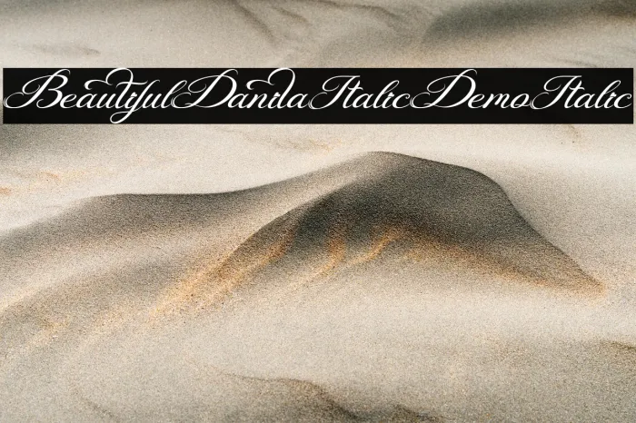 Beautiful Danila Italic Demo Italic Example 1