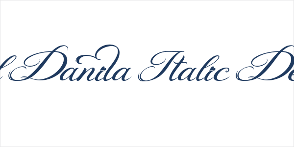 Beautiful Danila Italic Demo Italic Logo
