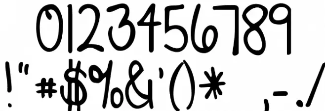 Beautiful Every Time Font OTHER CHARS