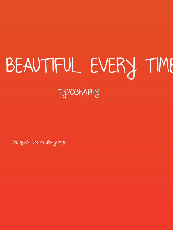 Beautiful Every Time Poster