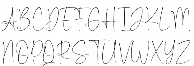 Beautiful Feelings फ़ॉन्ट अपरकेस