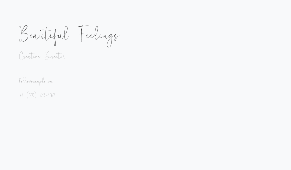 Beautiful Feelings Business Card