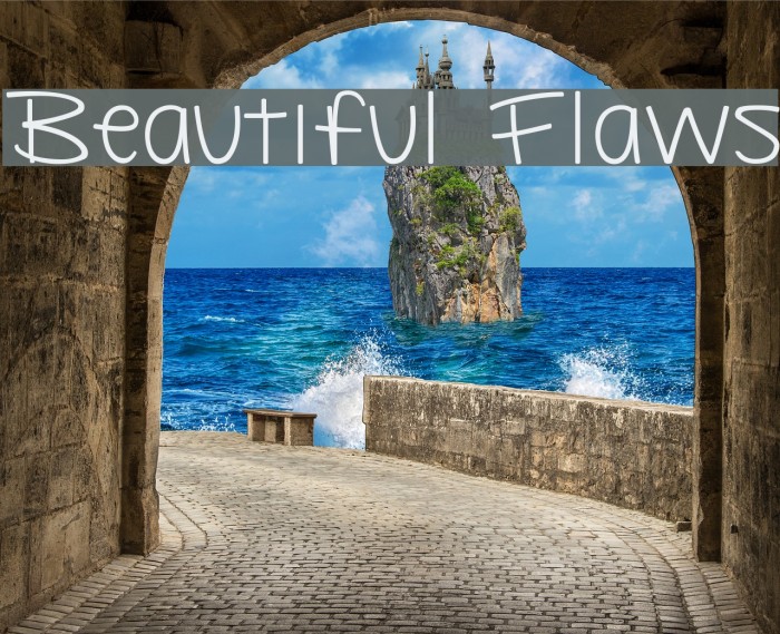 Beautiful Flaws Font examples