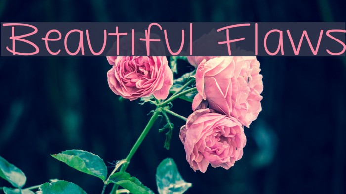 Beautiful Flaws Font examples