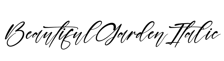 Beautiful Garden Italic  免费字体下载