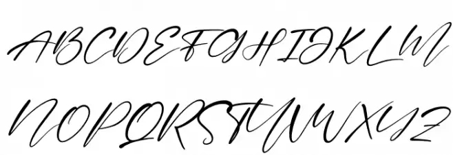 Beautiful Garden Italic फ़ॉन्ट अपरकेस
