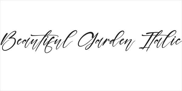 Beautiful Garden Italic Logo