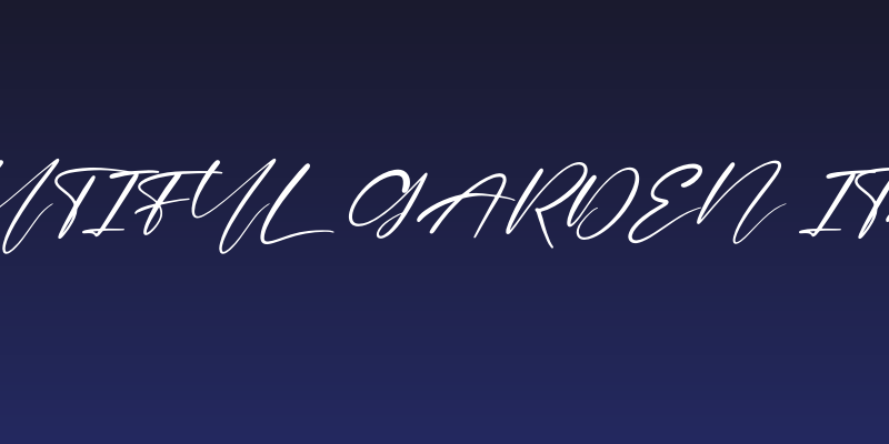 Beautiful Garden Italic Social Header