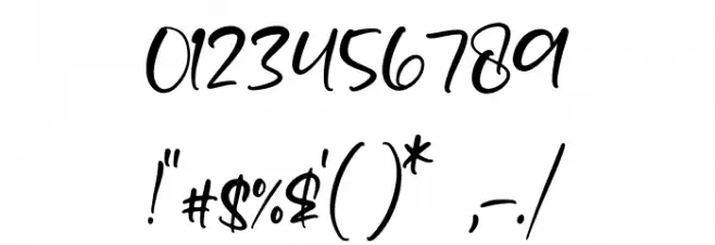 Beautiful Gelista Font OTHER CHARS