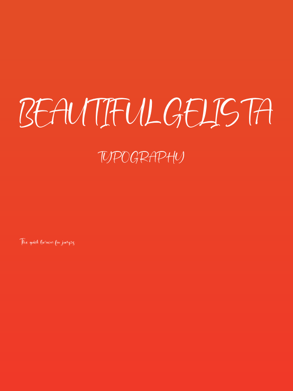 Beautiful Gelista Poster