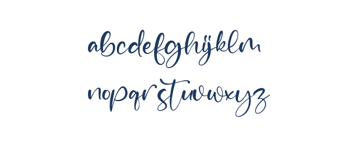 Beautiful Gelista Lowercase