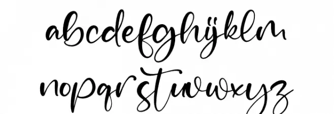Beautiful Gelista Font LOWERCASE