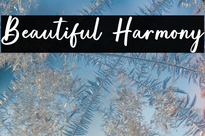 Beautiful Harmony Example 1