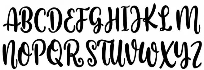 Beautiful Holiday Font UPPERCASE