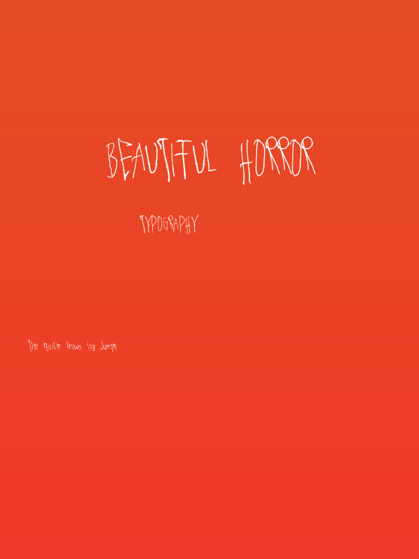 Beautiful Horror Poster