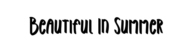 Beautiful In Summer  Скачать бесплатные шрифты