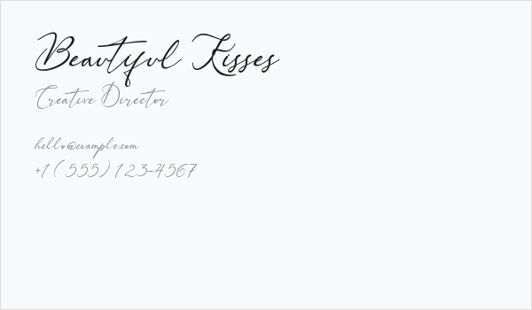 Beautiful Kisses Business Card
