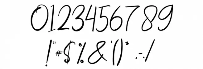 Beautiful Lenttering Font OTHER CHARS