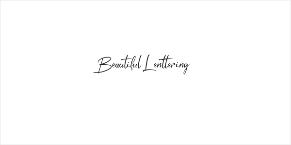 Beautiful Lenttering Logo