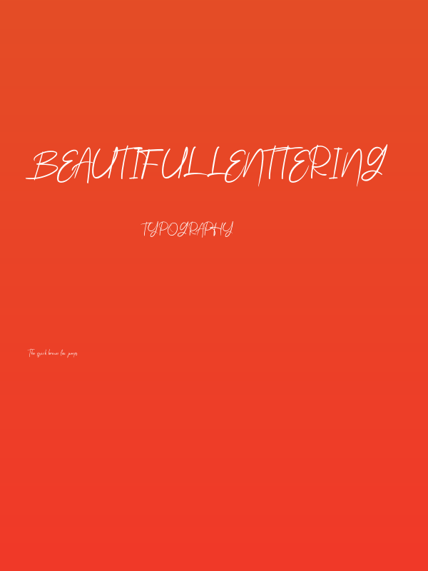 Beautiful Lenttering Poster