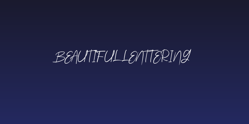 Beautiful Lenttering Social Header