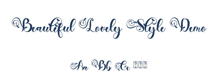 Beautiful Lovely Style Demo Font Preview