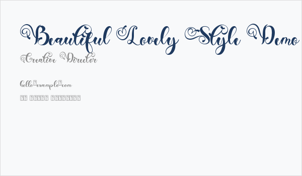 Beautiful Lovely Style Demo Business Card