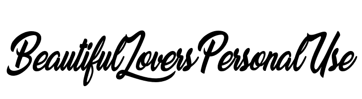 Beautiful Lovers Personal Use   لخطوط تنزيل