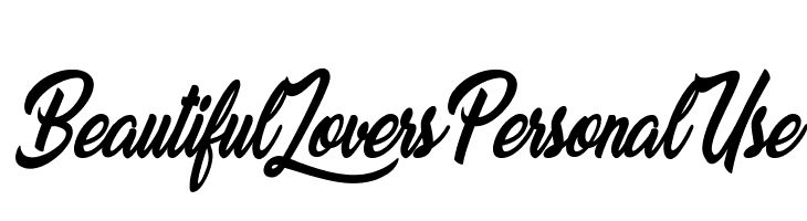 Beautiful Lovers Personal Use Font