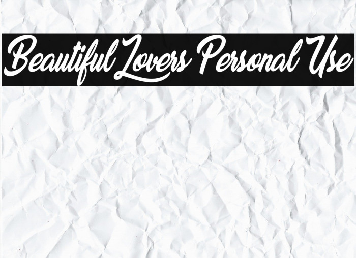 Beautiful Lovers Personal Use Font examples