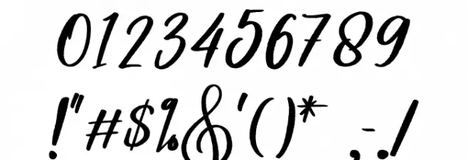 Beautiful Lovina Regular Font OTHER CHARS