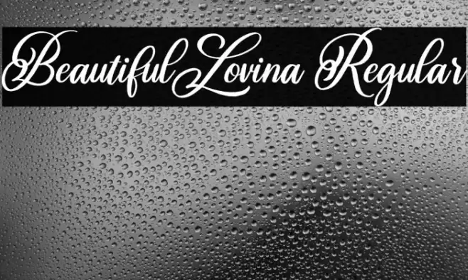 Beautiful Lovina Regular Font examples