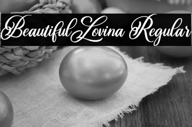 Beautiful Lovina Regular Font examples