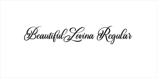 Beautiful Lovina Regular Logo