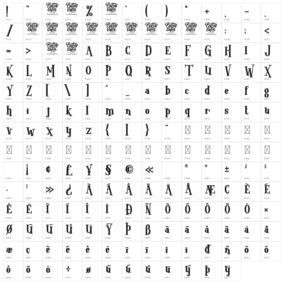Beautiful Magic Character Map