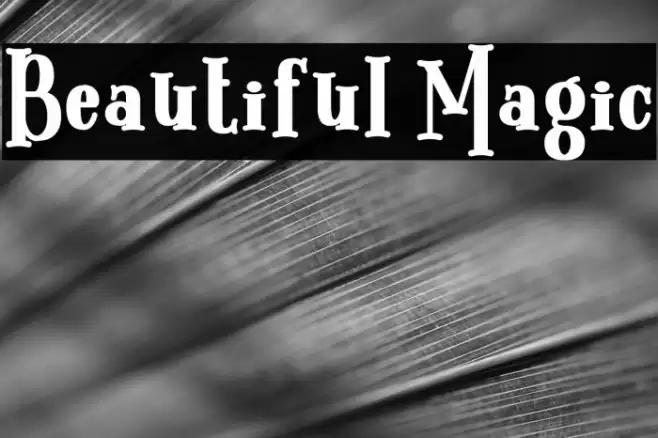 Beautiful Magic Font examples