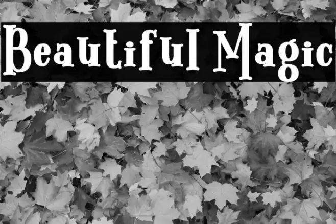Beautiful Magic Font examples
