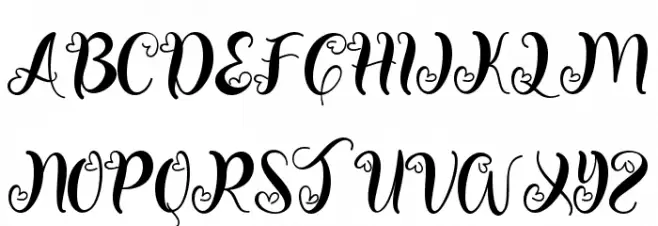 Beautiful Monogram フォント 大文字