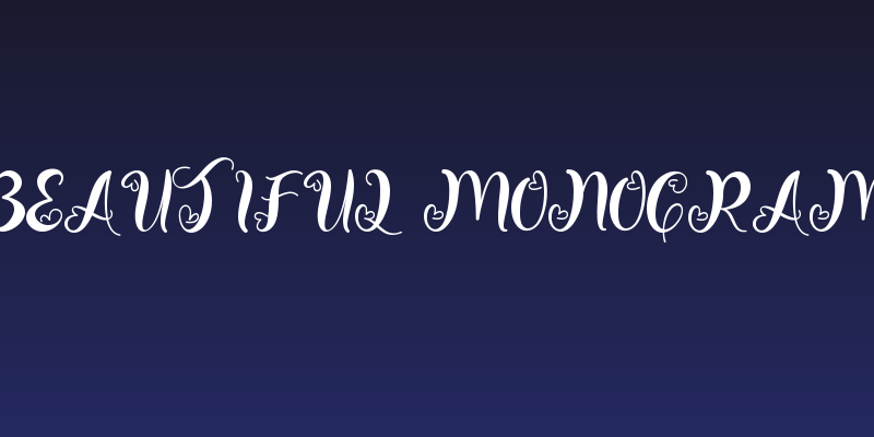 Beautiful Monogram Social Header