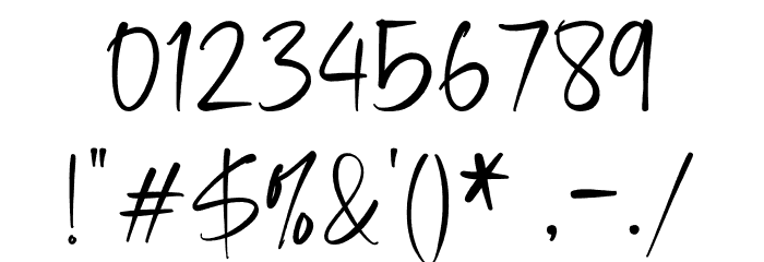 Beautiful Moonlight Normal Font OTHER CHARS