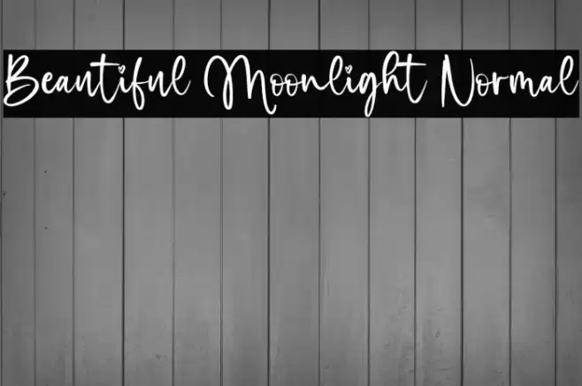 Beautiful Moonlight Normal خط examples