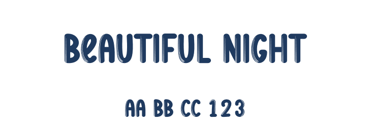 Beautiful Night Font Preview