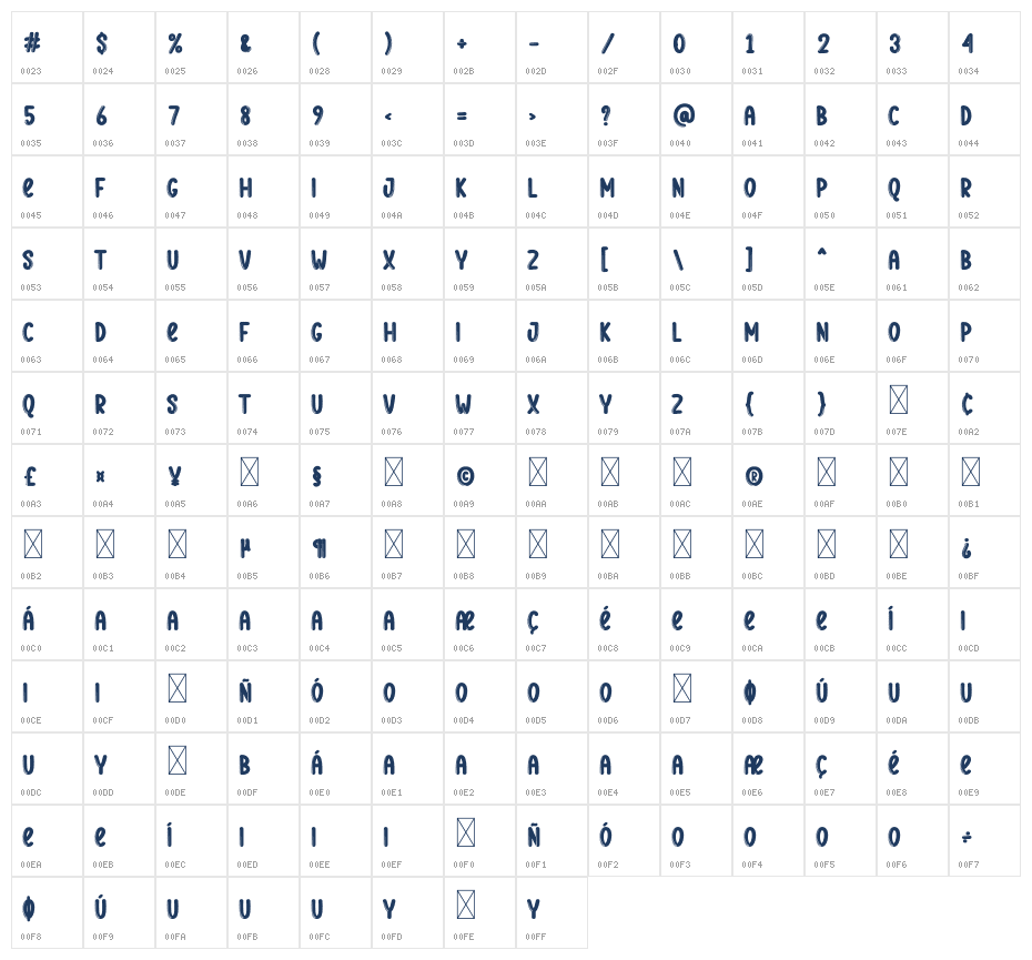 Beautiful Night Character Map