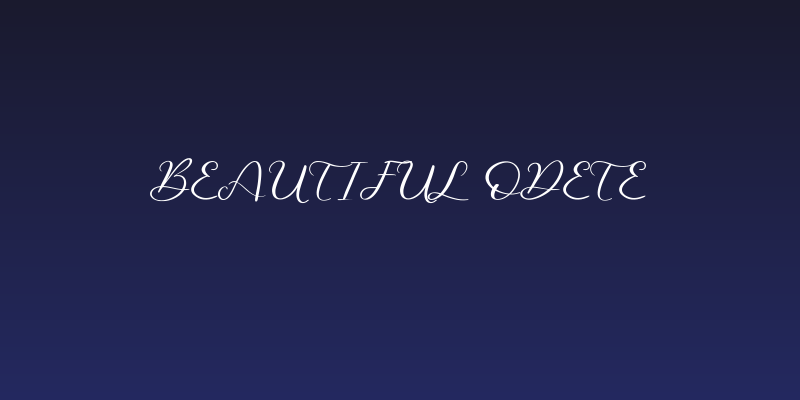 Beautiful Odete Social Header
