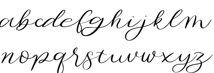 Beautiful Odete Font LOWERCASE